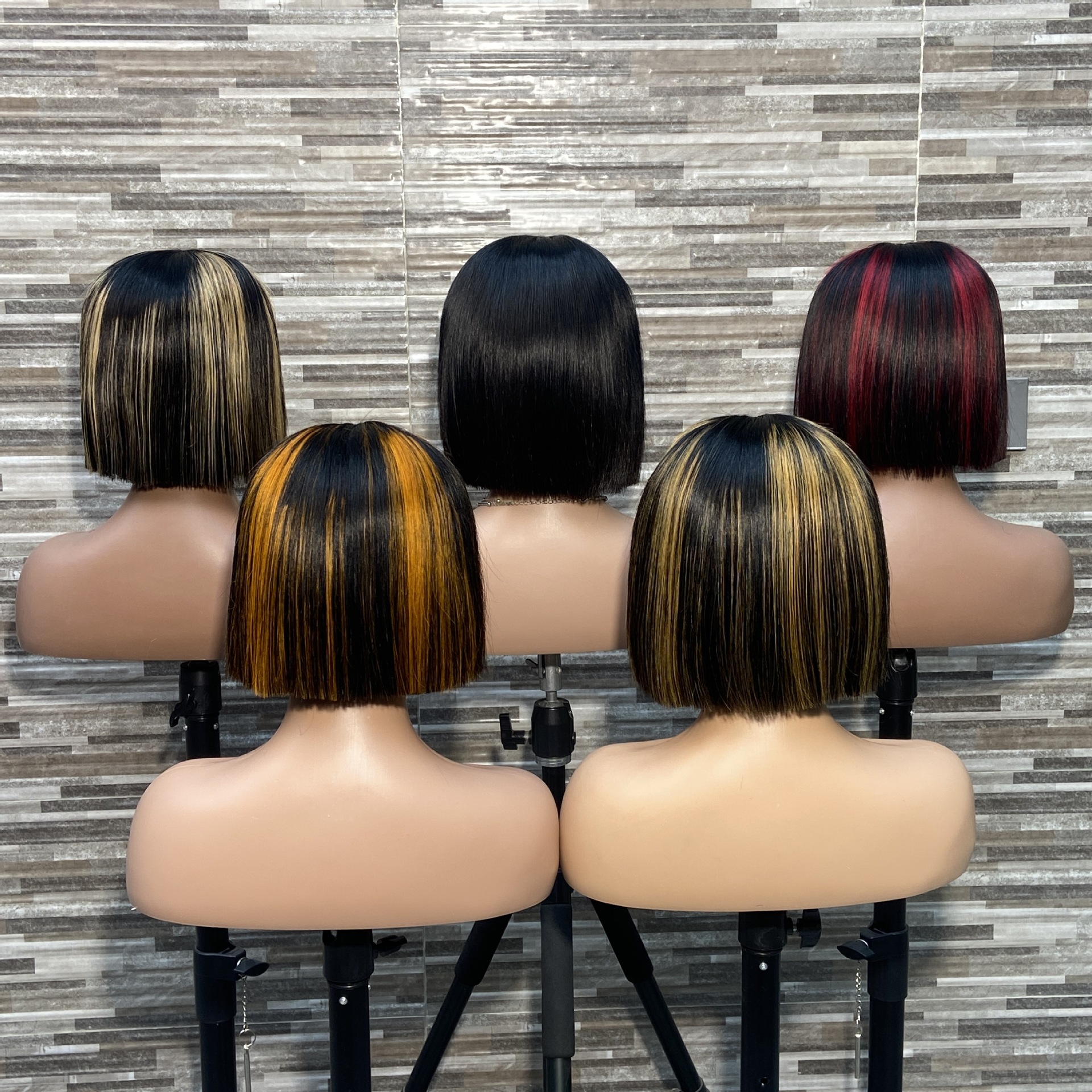 SDD Bob Straight 2 * 6 5 * 5 Lace Real Hair Wig Headset 100% Human Hair