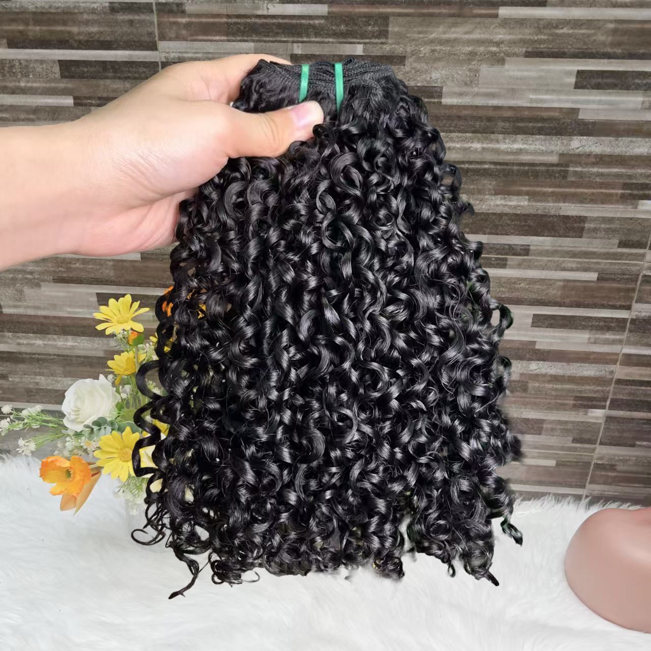 Virgin Double Drawn Pixie Curly Hair Bundles