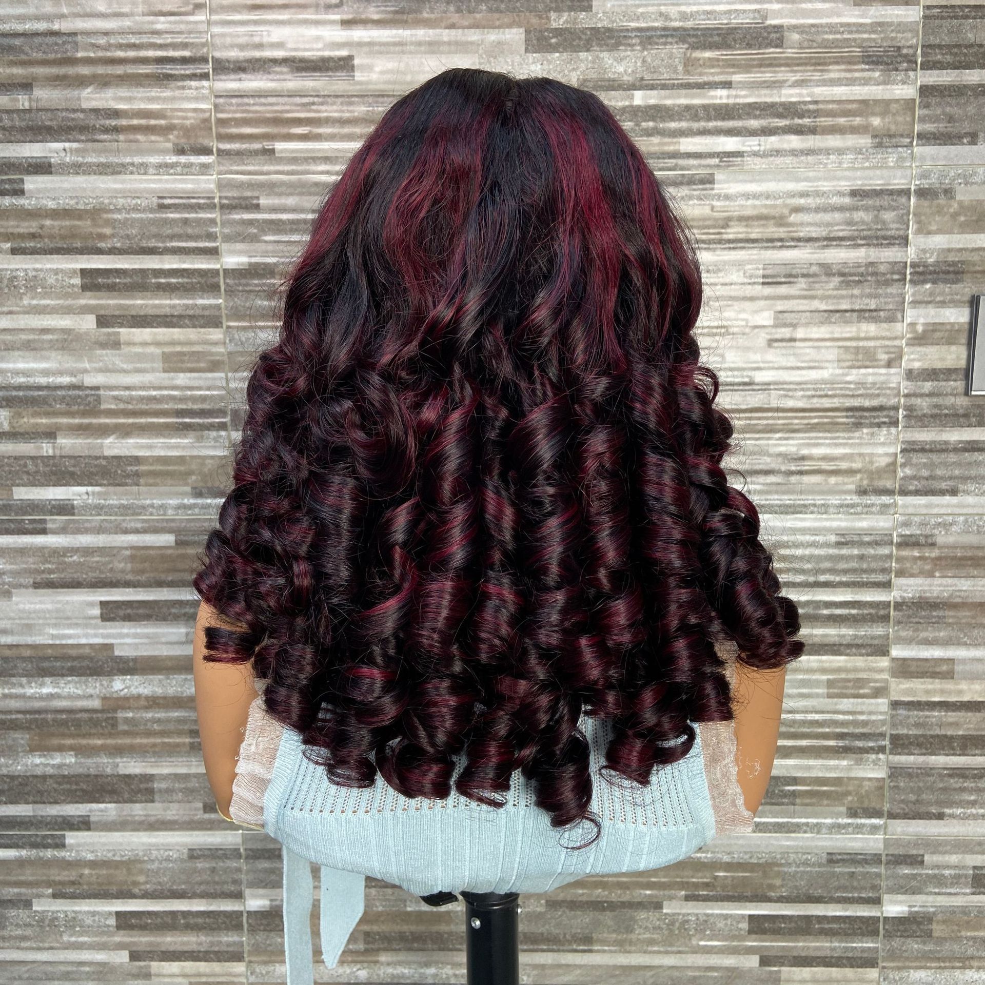 New Bouncy Loose 5 * 5 Swiss Lace Color Wig Head Cover for Real Hair