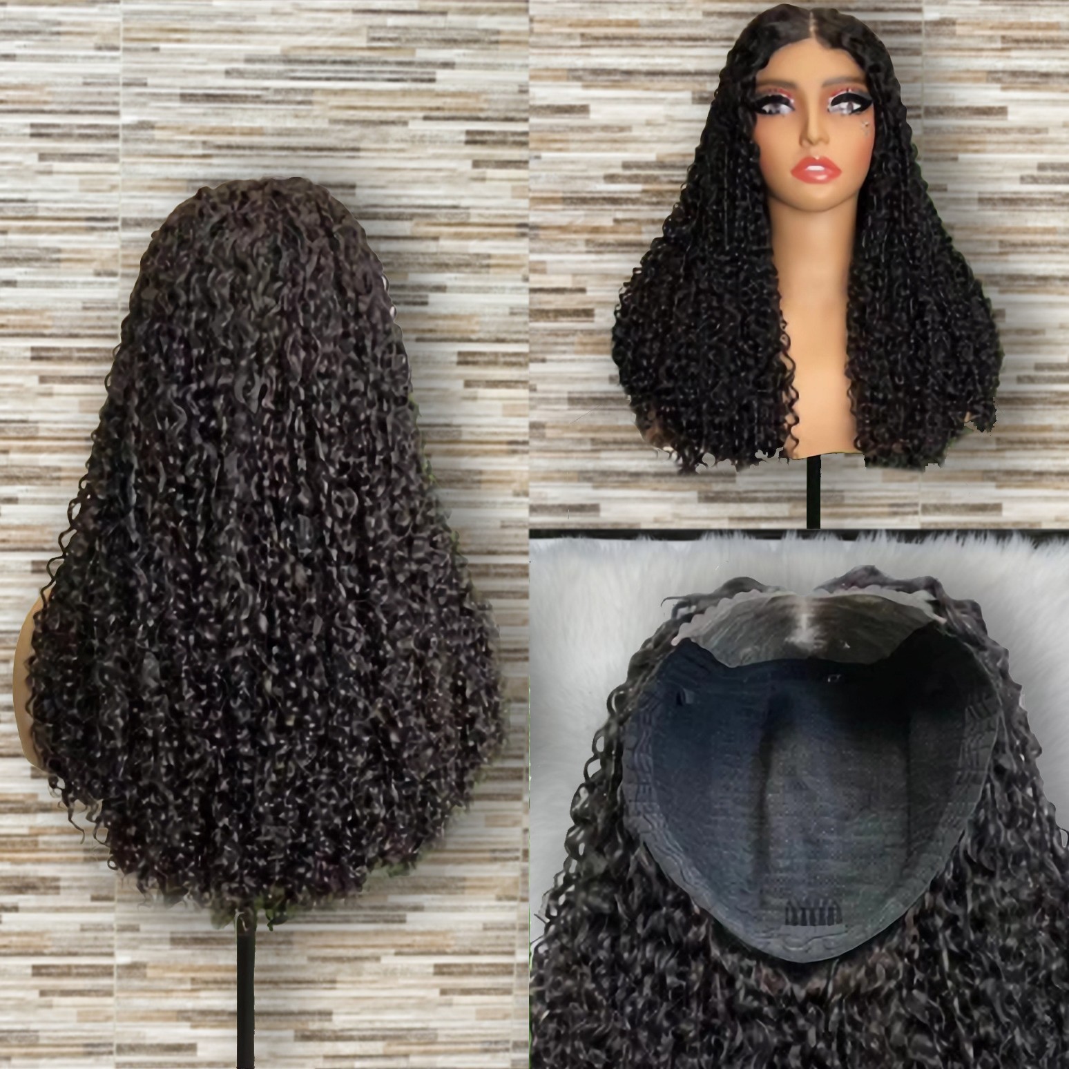 Cross border new 5x5 front lace wig human hair pixie curly wigs