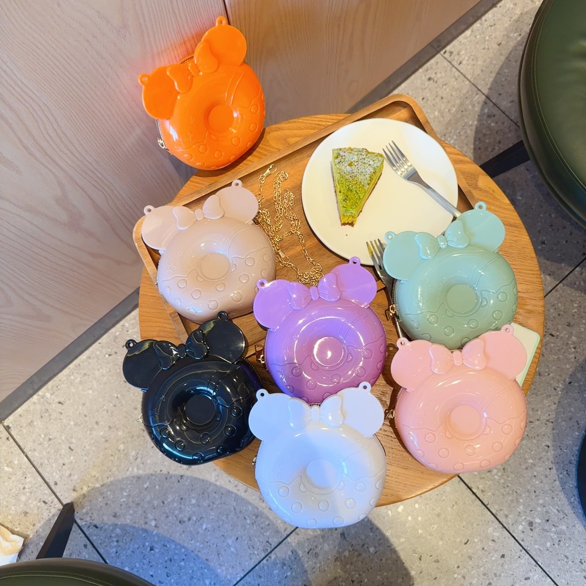 2025 New Cross border Foreign Trade Cute Mickey Children's Bag Jelly Bag Zero Wallet Donut Mini Bag Shoulder Bag