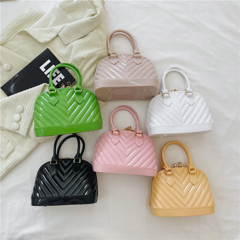 2025 Spring/Summer New Jelly Bag, Stylish Children's Bag, Trendy Handheld Shell Bag, Simple and Casual Fashion Crossbody Bag