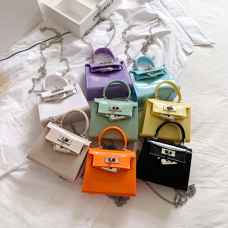 2025 New Jelly Bag Cute Mini Bag Mouth Red Envelope Versatile Chain Children's Bag Single Shoulder Cross Shoulder Small Bag