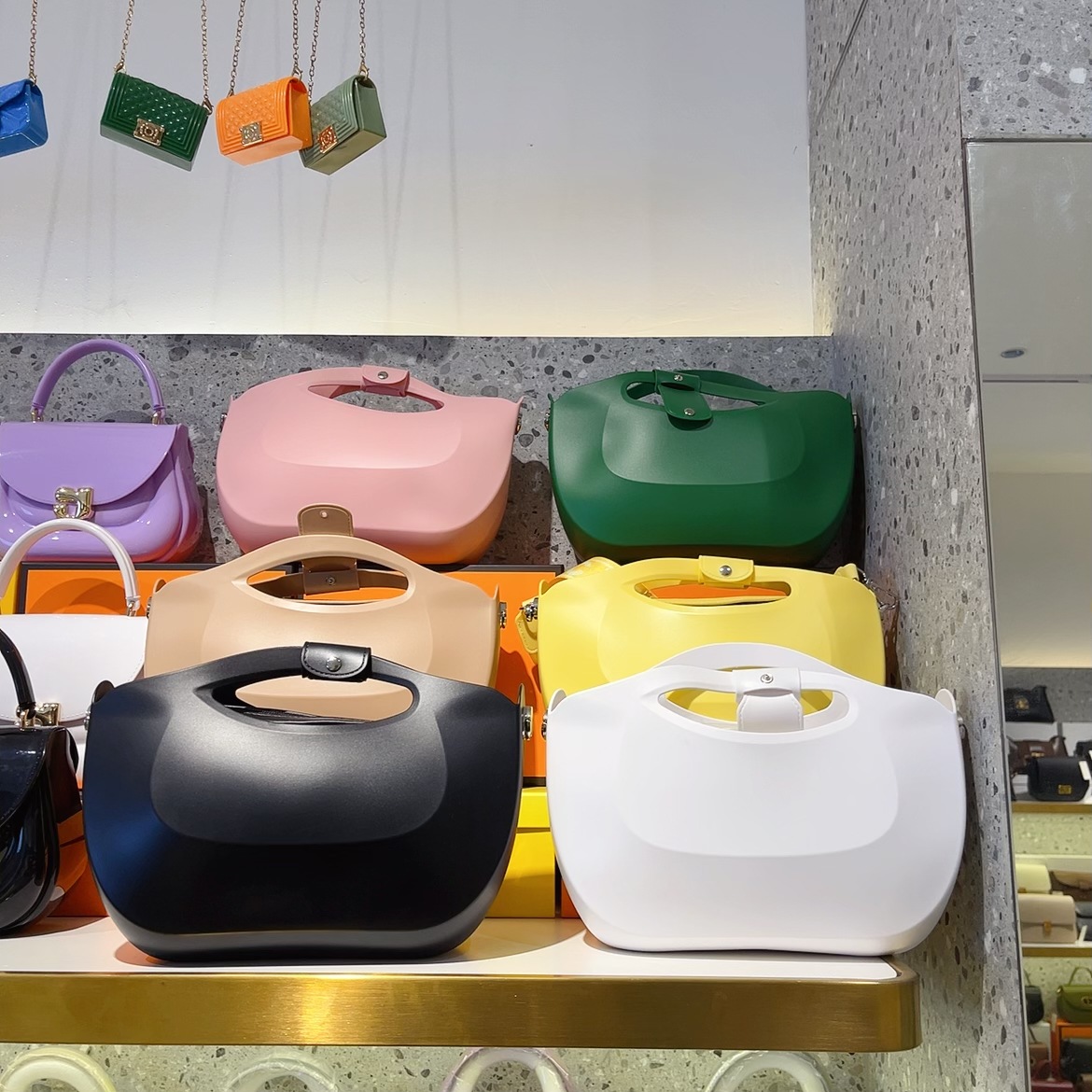 2025 Spring New Fashion Handbag, Women's Jelly Bun Mother Bag, European and American Fashion Wide Shoulder Strap Cross Shoulder