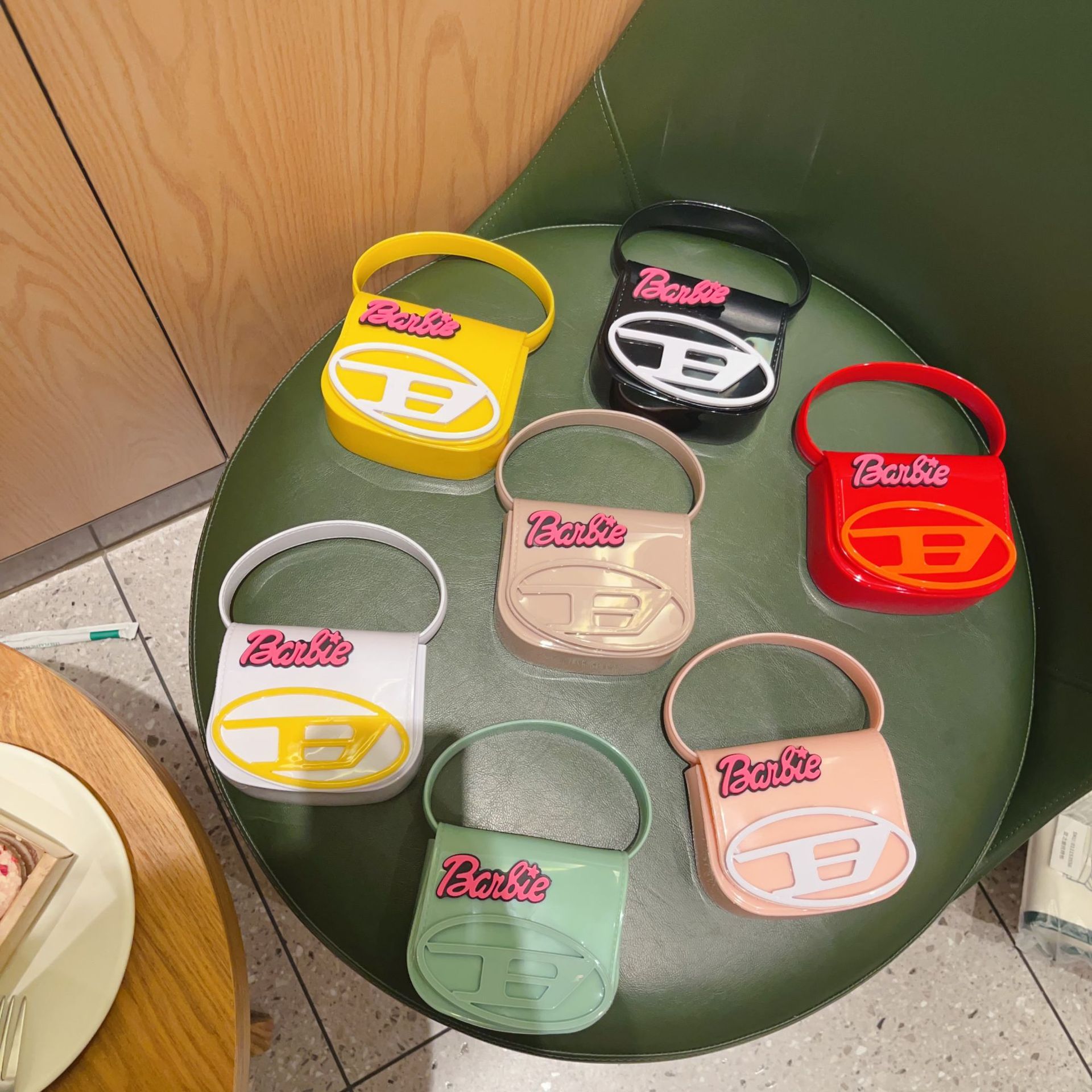 2025 Fashion New Letter Jelly Bag Mini Simple PVC Fashion Single Shoulder Cross Shoulder Women's Bag DIY Makeup Bag