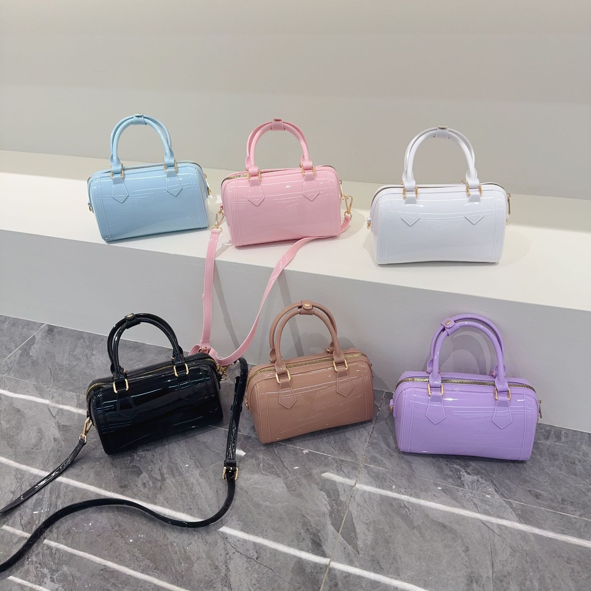 2025 New PVC Jelly Bag Crossbody Bag Women's Macaron Series Premium Candy Color Women's Handbag