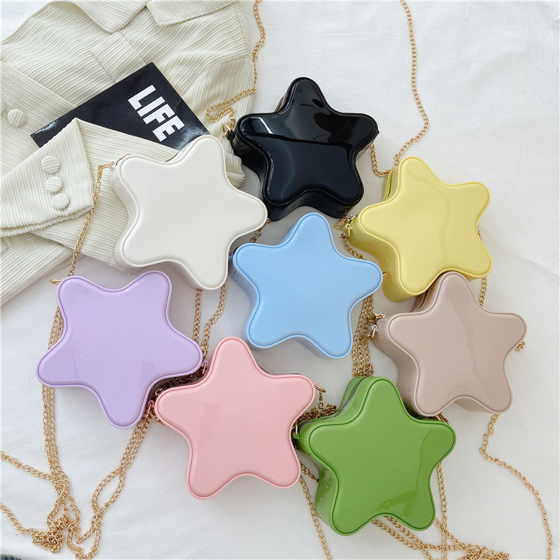 Star Bag Cute Cartoon Bag 2025 New Jelly Bag PVC Bag Female Crossbody Bag Fashion Chain Bag Girl