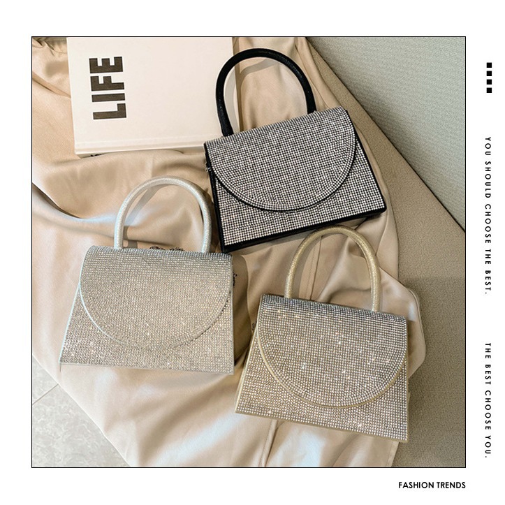 New Cross border Banquet Bag for Foreign Trade, European and American Fashion Handbag, Diamond Banquet Handbag, Dress Evening Dress Bag