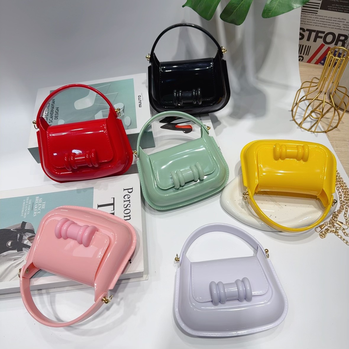 2025 Cross border New Hot Selling Jelly Bag Handheld Single Shoulder Diagonal Crossing PVC Bag for Children, Zero Wallet, Children's Bag