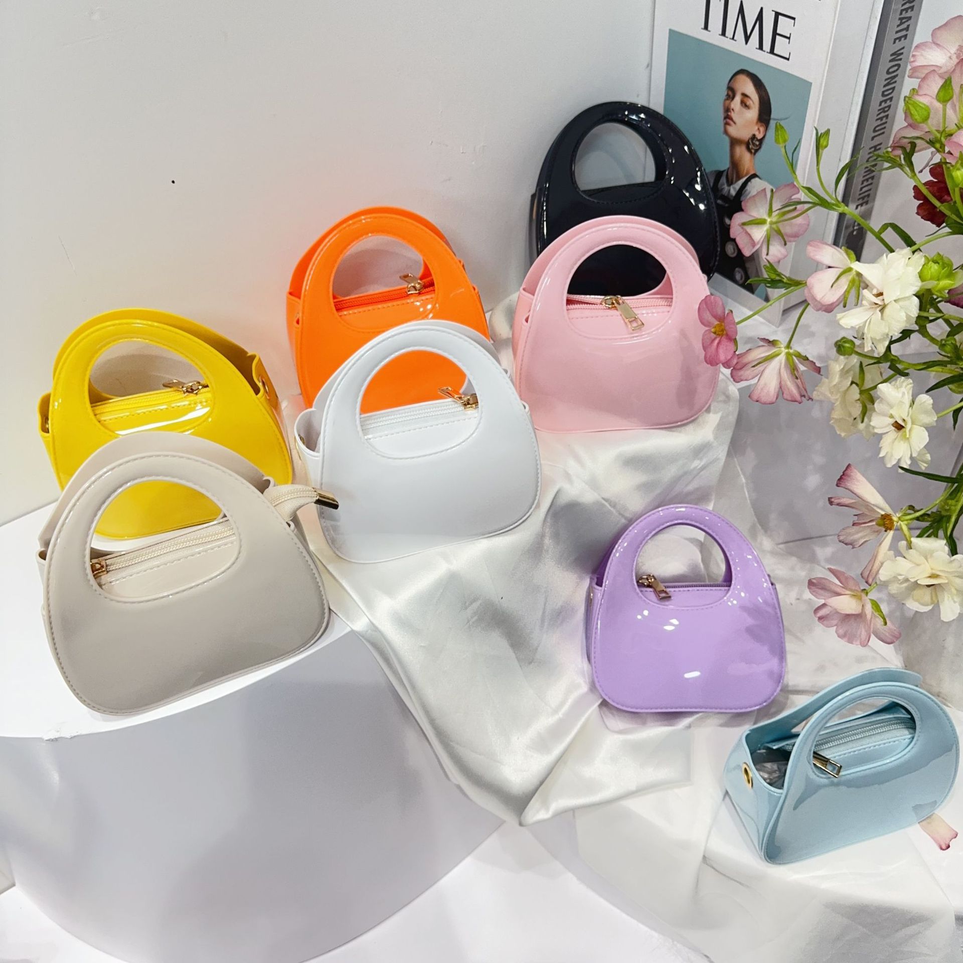 2025 Cross border New Hot Selling Jelly Bag Handheld Single Shoulder Diagonal Crossing PVC Bag for Children, Zero Wallet, Children's Bag