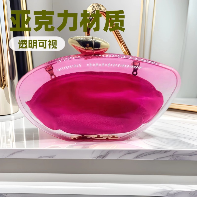New Transparent Bag for Women, Fashionable Trendy Handheld Acrylic Bag, Simple Banquet Bag, Handheld Bag for Women