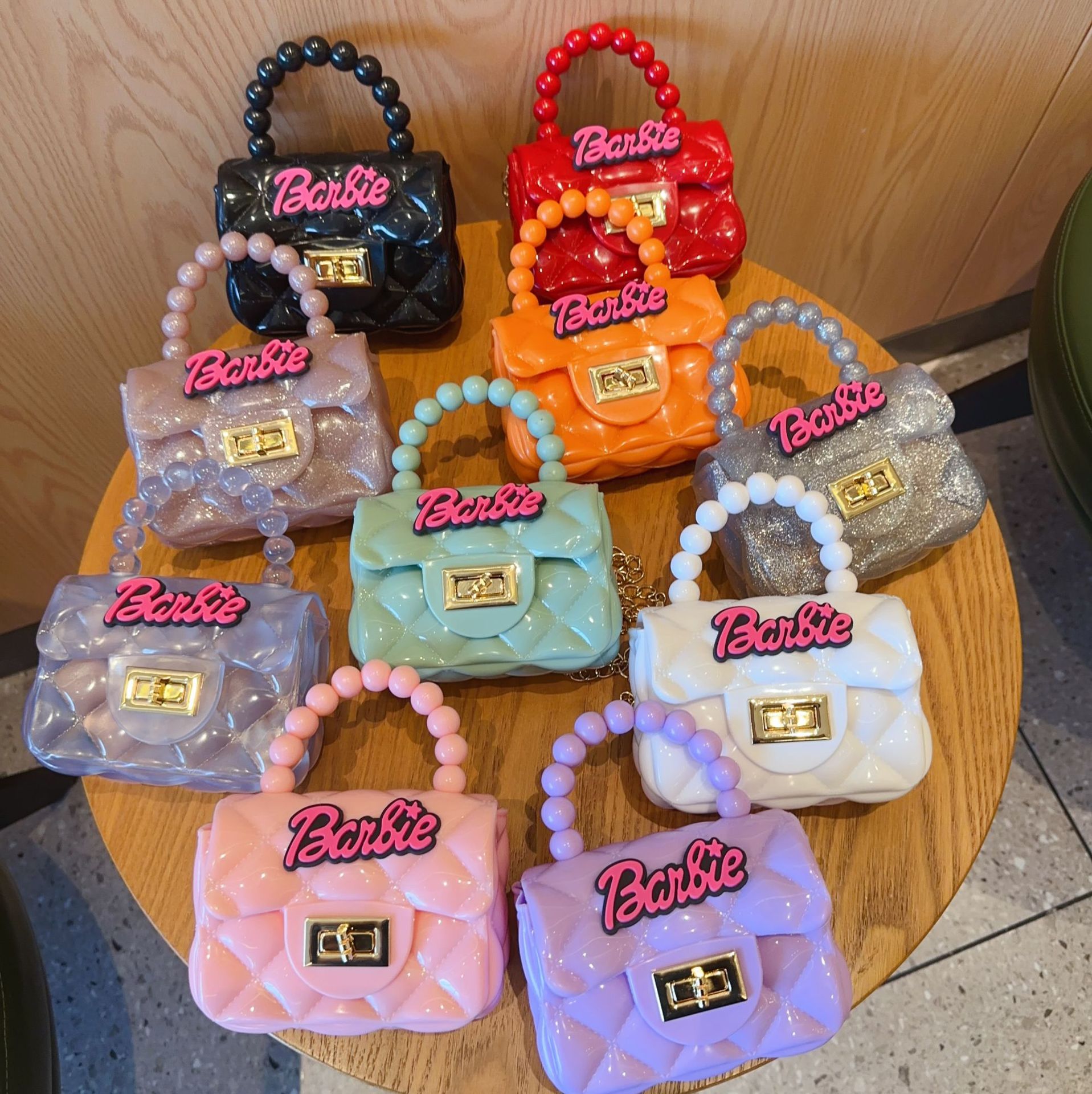 2025 new jelly coin purse mini cute princess style hand-held shoulder crossbody bag children's small bag girls' bag