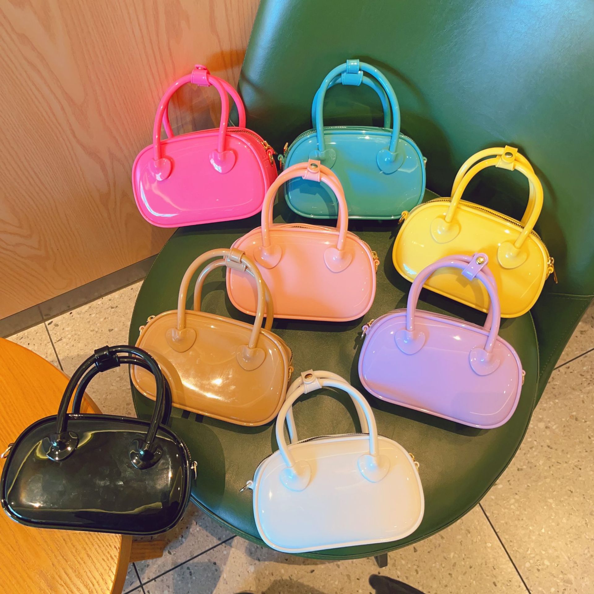 2025 New PVC Jelly Bag Summer Candy Color Shoulder Cross Mini Bag Fashion Handheld Pillow Women's Bag