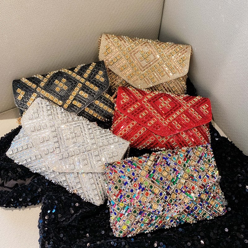 New Cross border Evening Dress, Celebrity Diamond Set Handbag, Small Bag, Shoulder Cross Shoulder, Banquet Bag, Women's Handbag