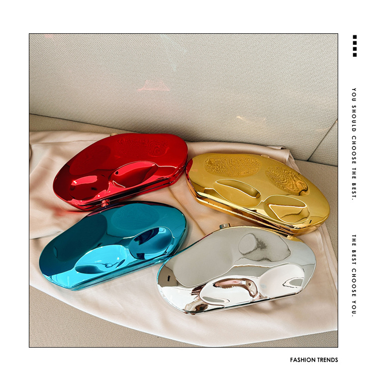 Small niche design metal acrylic bag shaped stone hand-held bag 2025 new cross-border fashionable exquisite small bag