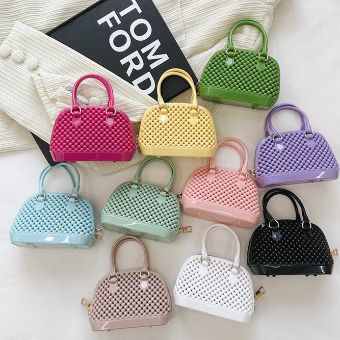 2025 Summer New PVC Jelly Shell Bag Mini Bag Handbag Trendy Explosive Single Shoulder Diagonal Cross Women's Bag