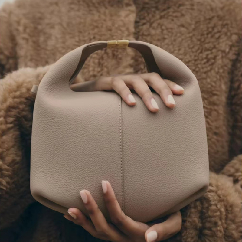 Handheld lunch box bag for women 2025 new summer high-end texture niche handbag shoulder bento bag crossbody bag for women