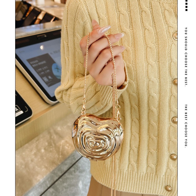 Metal small change bag 2025 new European and American cross-border mini acrylic small bag hanging decoration single shoulder crossbody women's bag