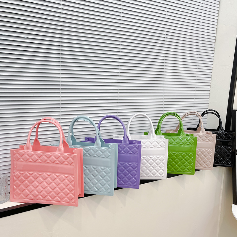 Hot selling foreign trade 2025 summer new trend, large capacity PVC jelly bag, high-end fashion handbag, tote women's bag