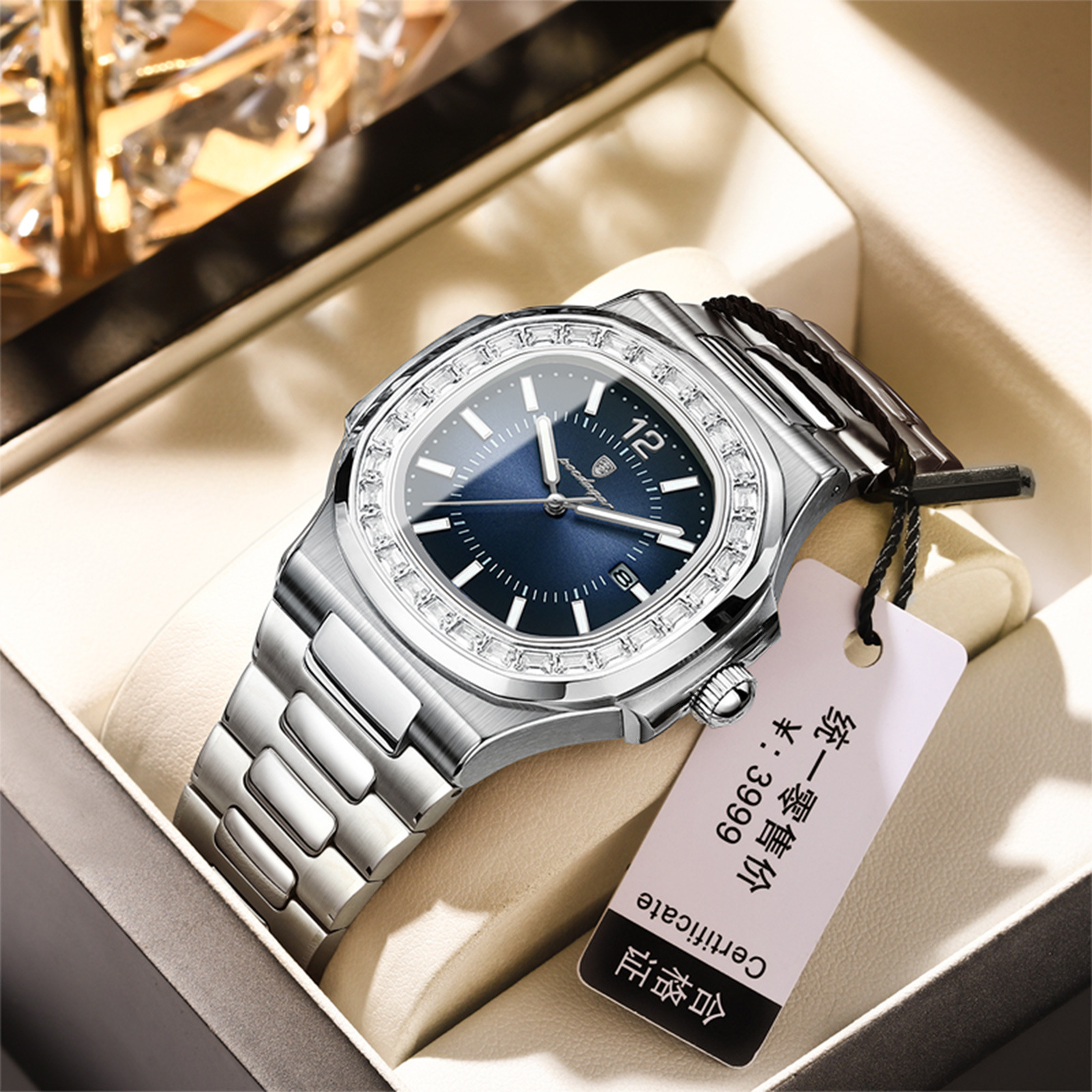 Swiss brand's new luxury and fashionable men's watch ultra-thin quartz watch live broadcast foreign trade hot item one piece dropshipping