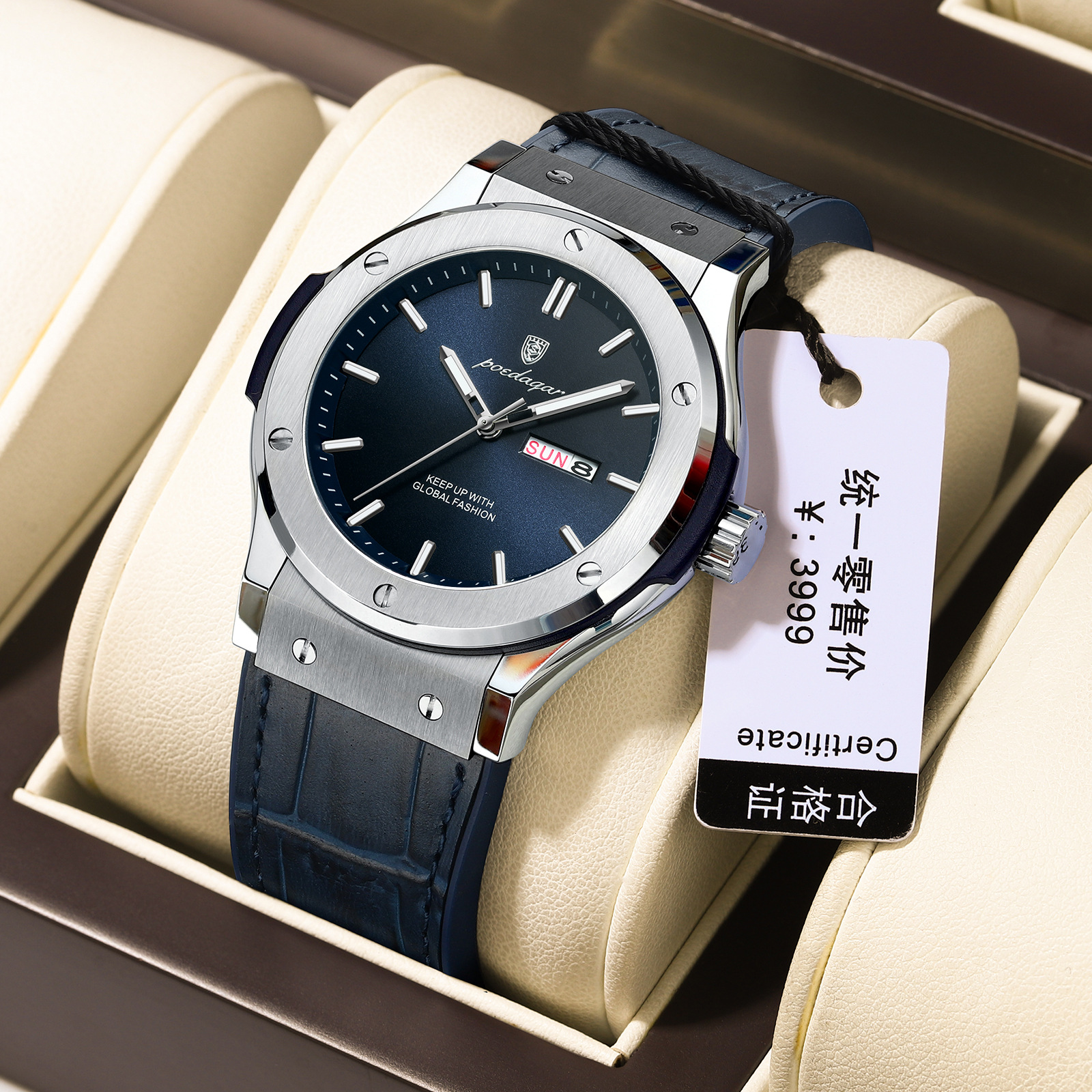 Swiss brand men's watch new waterproof luxury leisure quartz watch live broadcast foreign trade hot item dropshipping