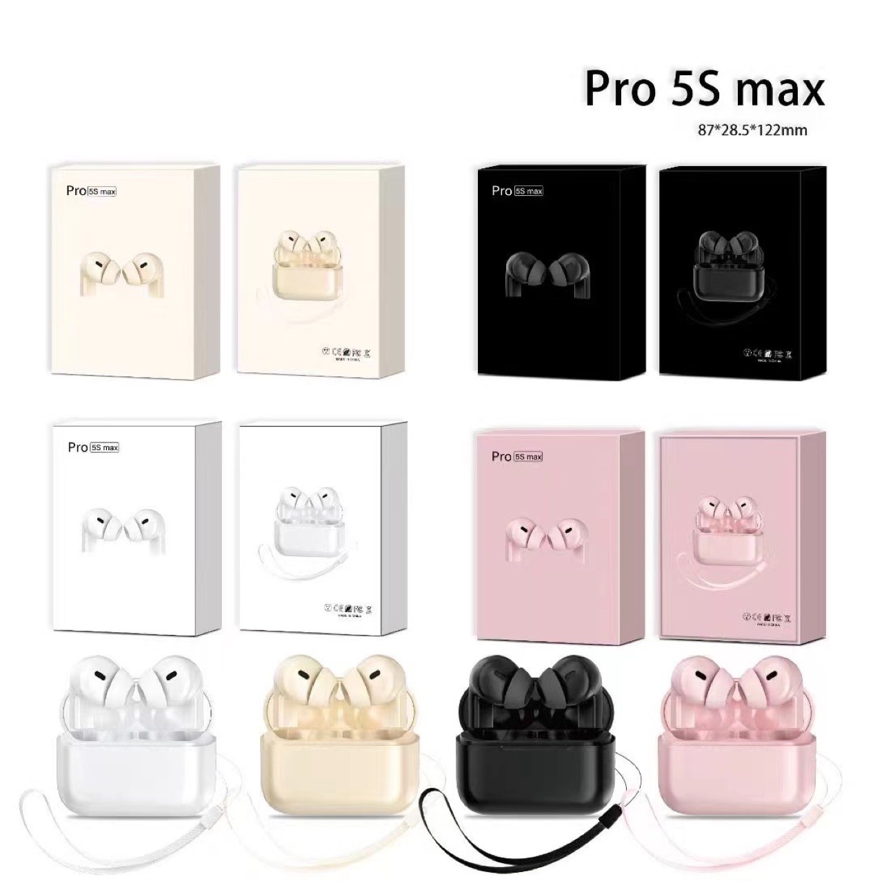 Cross border hot selling Pro5s MXA Bluetooth earphones wireless in ear TWS mini ultra long battery life factory direct sales gift