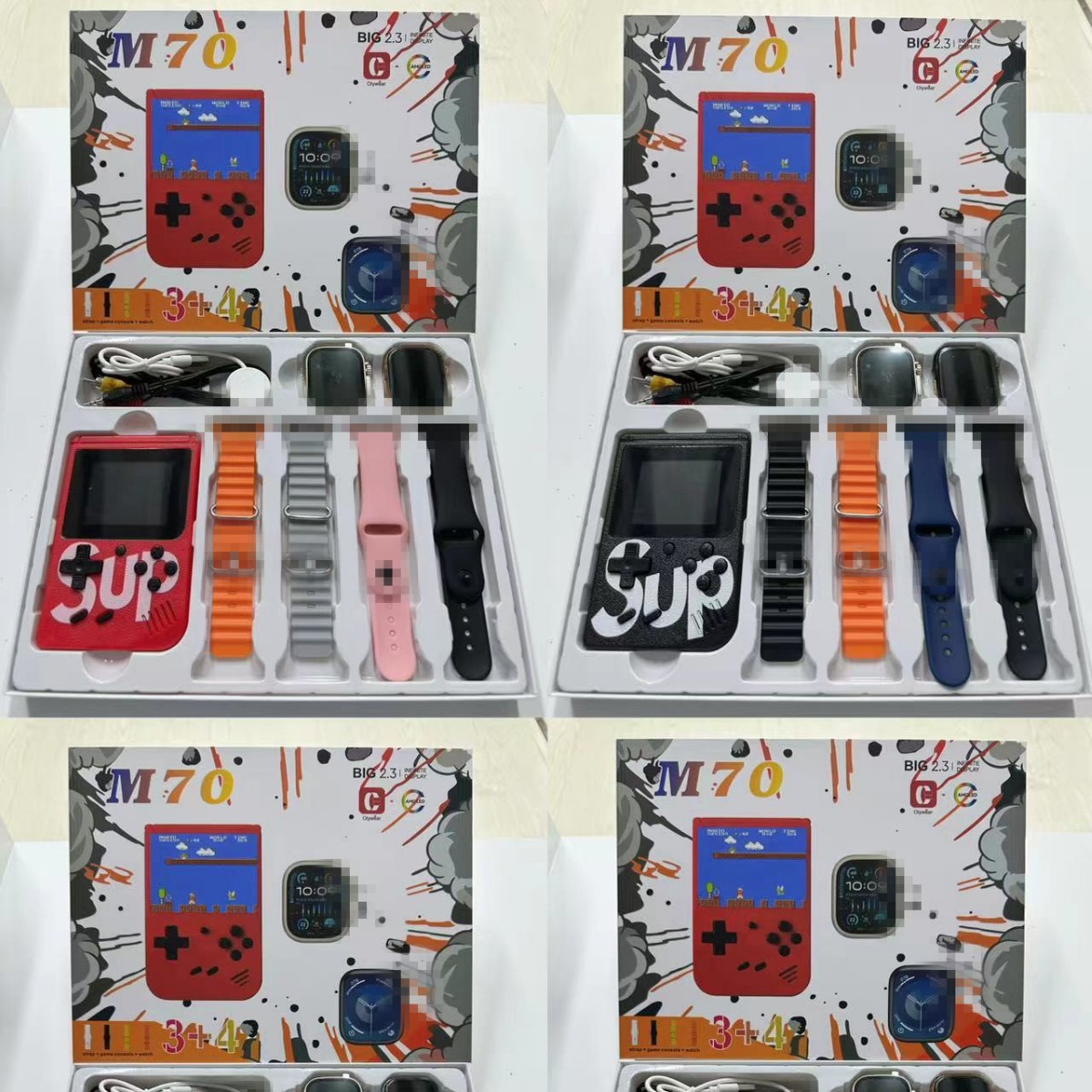 M70 smartwatch Bluetooth phone+mini handheld game console step counting exercise health monitoring