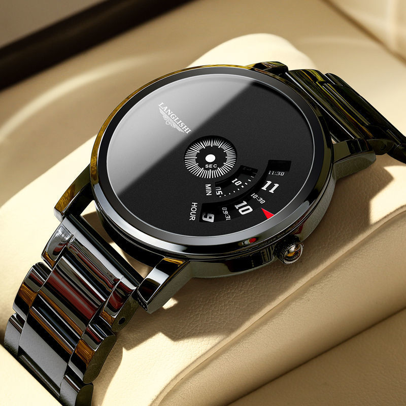 New waterproof ultra-thin men's watch with fashionable large dial quartz watch live broadcast, popular foreign trade item, one piece dropshipping