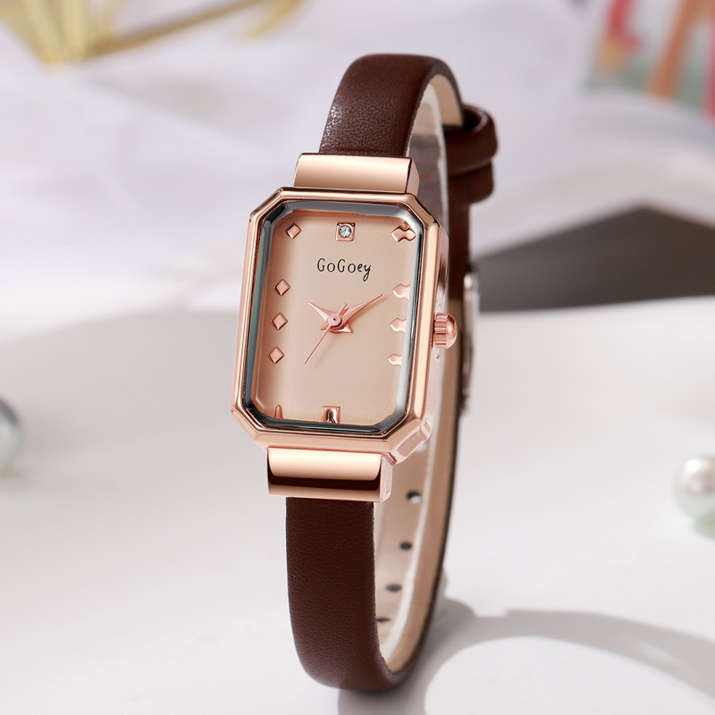New niche rectangular ladies' watches, women's styles, student party thin belts, fashionable, simple, high aesthetic value, explosive items