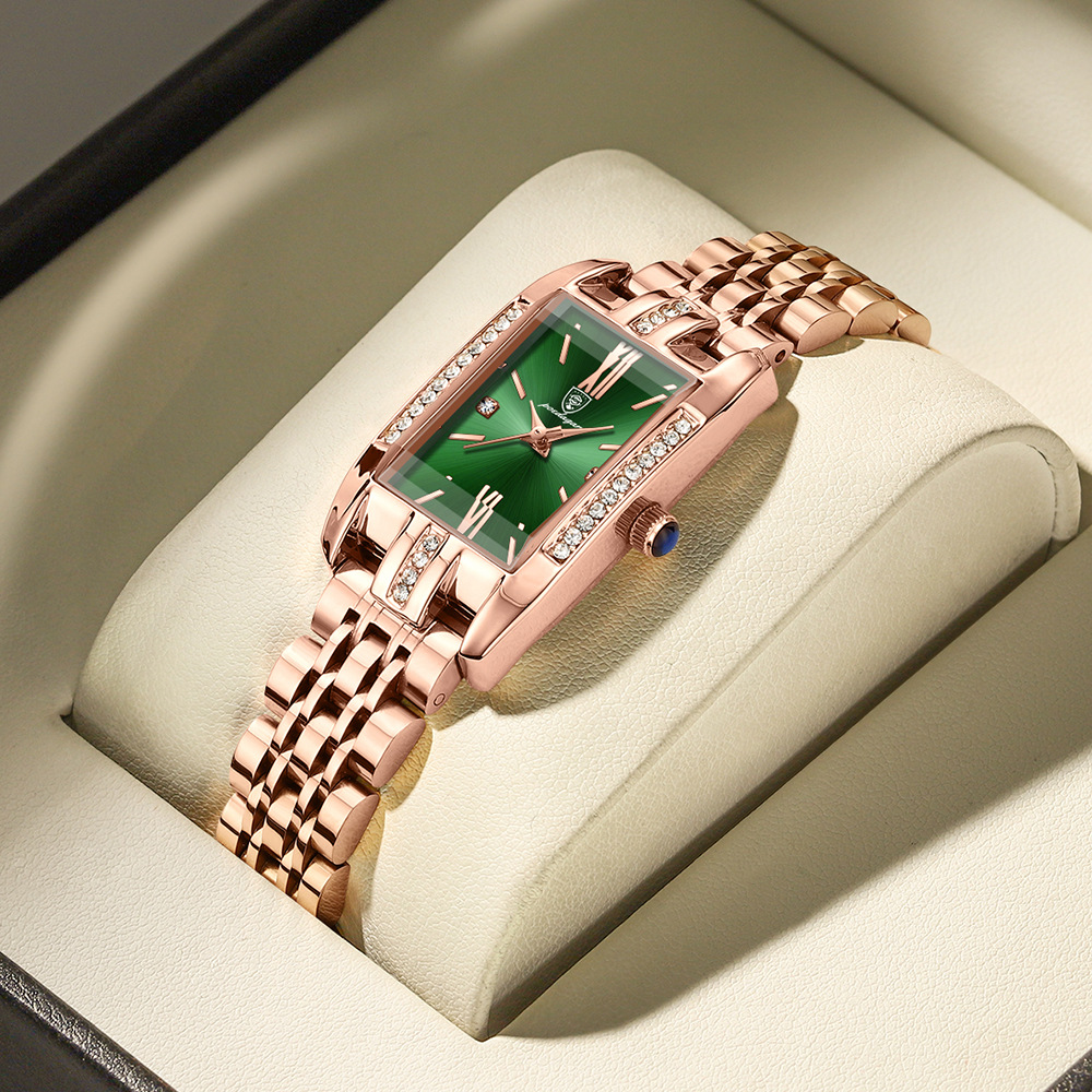 Swiss brand's new women's watch ultra-thin quartz watch small green watch live broadcast foreign trade hot item, one piece dropshipping
