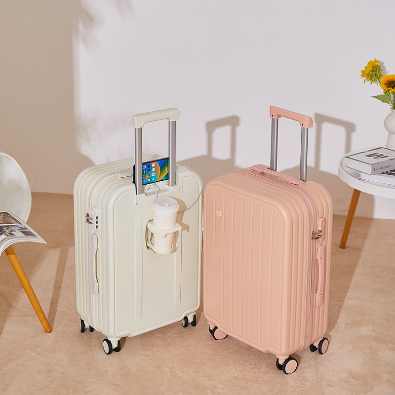 20 inch luggage case, multifunctional suitcase, lightweight travel case, makeup bag, 24 inch large capacity password box