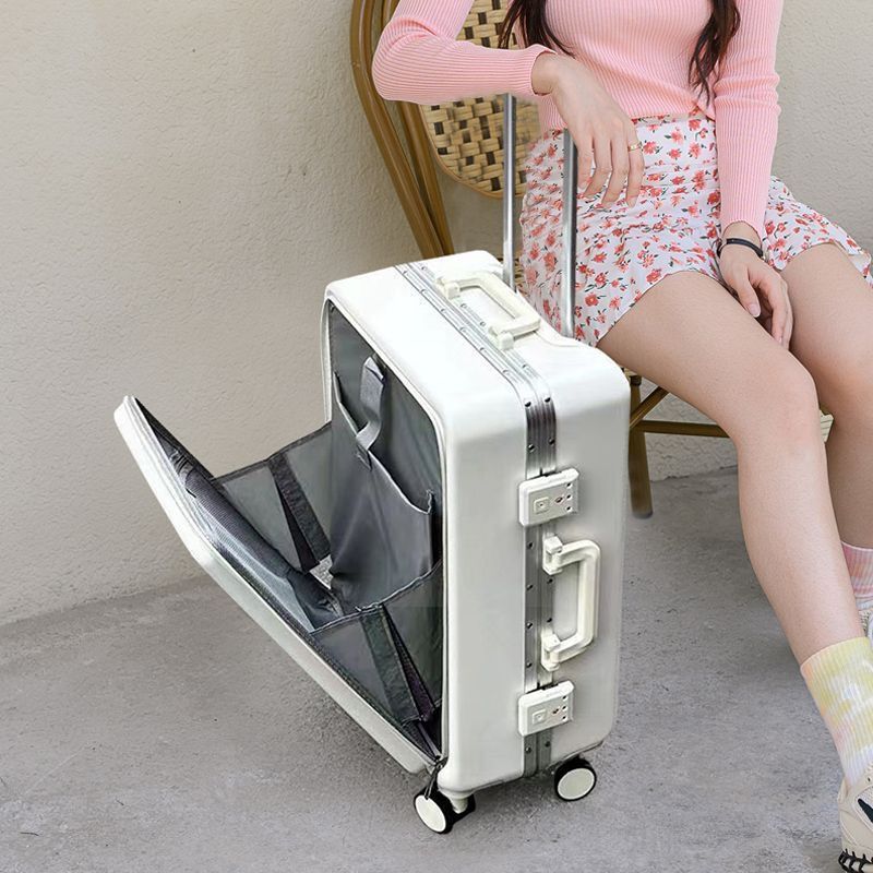 【 Strict Selection Factory 】 Front opening luggage, laptop, business suitcase, women's boarding travel password box