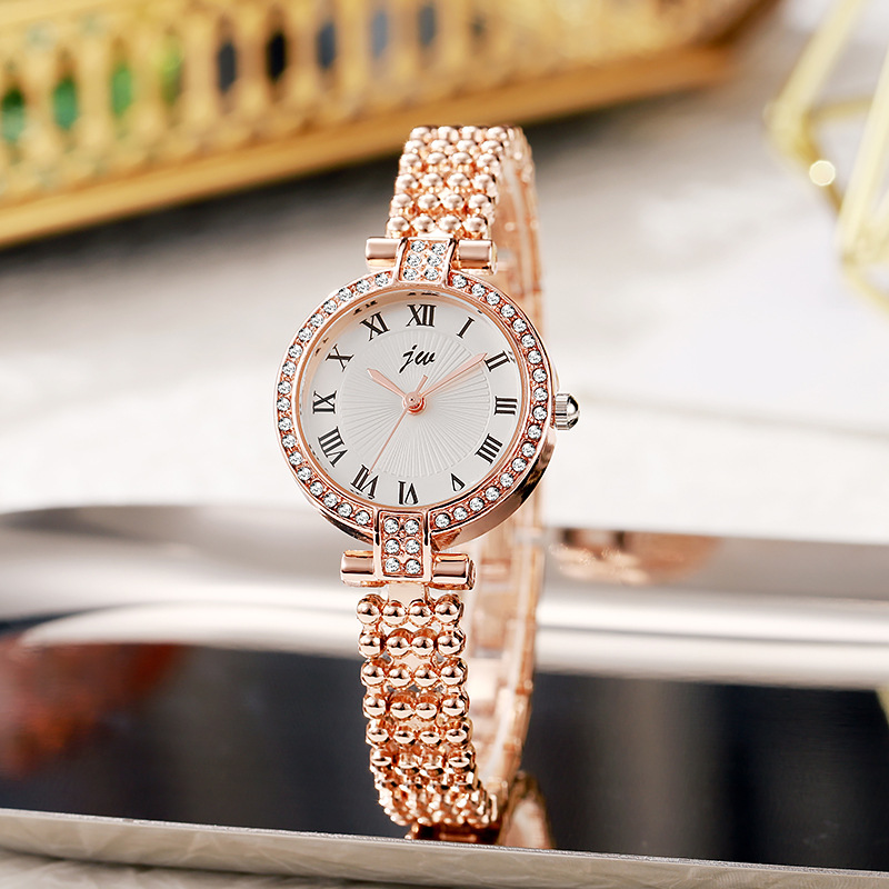 New JW Cross border Popular Women's Watch Women's Style Bracelet Guangzhou Watch Temperament Student Diamond Set Round Light Luxury