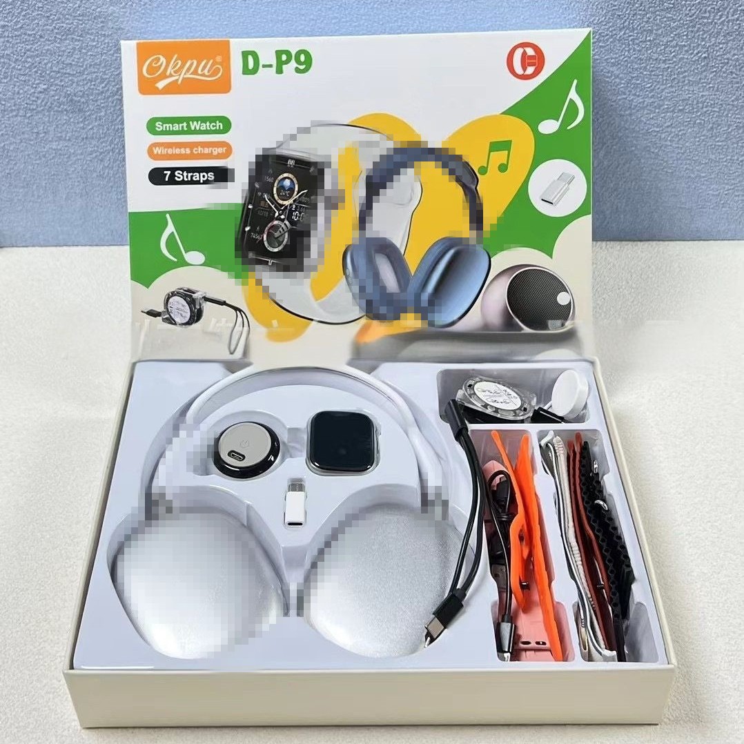 D-P9 smartwatch Bluetooth call P9 headset mini speaker set, exercise, step counting, health monitoring