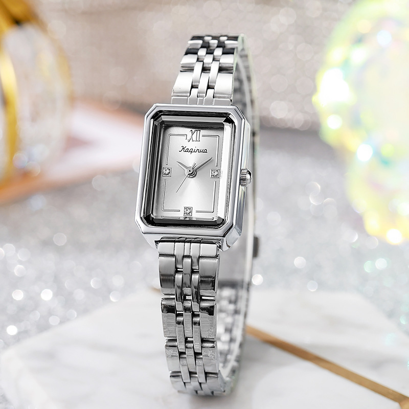 New square foreign trade women's watch, female style, student steel strip, high-end feeling, Guangzhou watch, niche temperament, explosive model