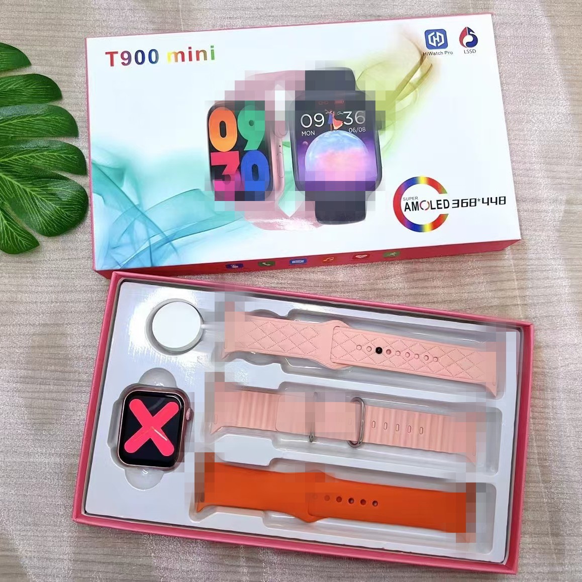 T900mini 3-in-1 smartwatch set with multifunctional Bluetooth calling, step counting, sleep health reminder, S9 watch