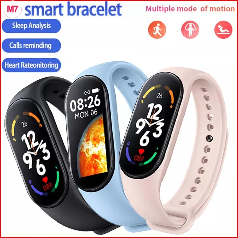 M7 smart wristband exercise meter, Bluetooth electronic M6 wristband, heart rate, blood pressure, blood oxygen monitoring, cross-border one-stop dropshipping