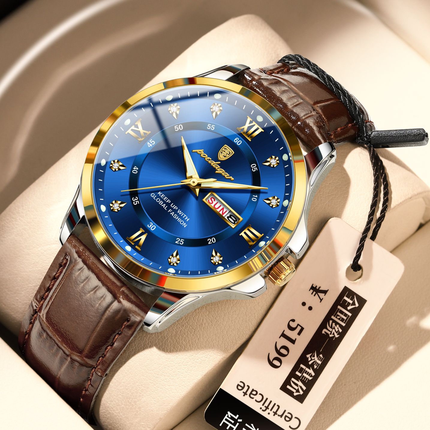 Swiss brand men's watch belt style luxury fashion watch for male students, live broadcast of foreign trade hot items, one piece dropshipping
