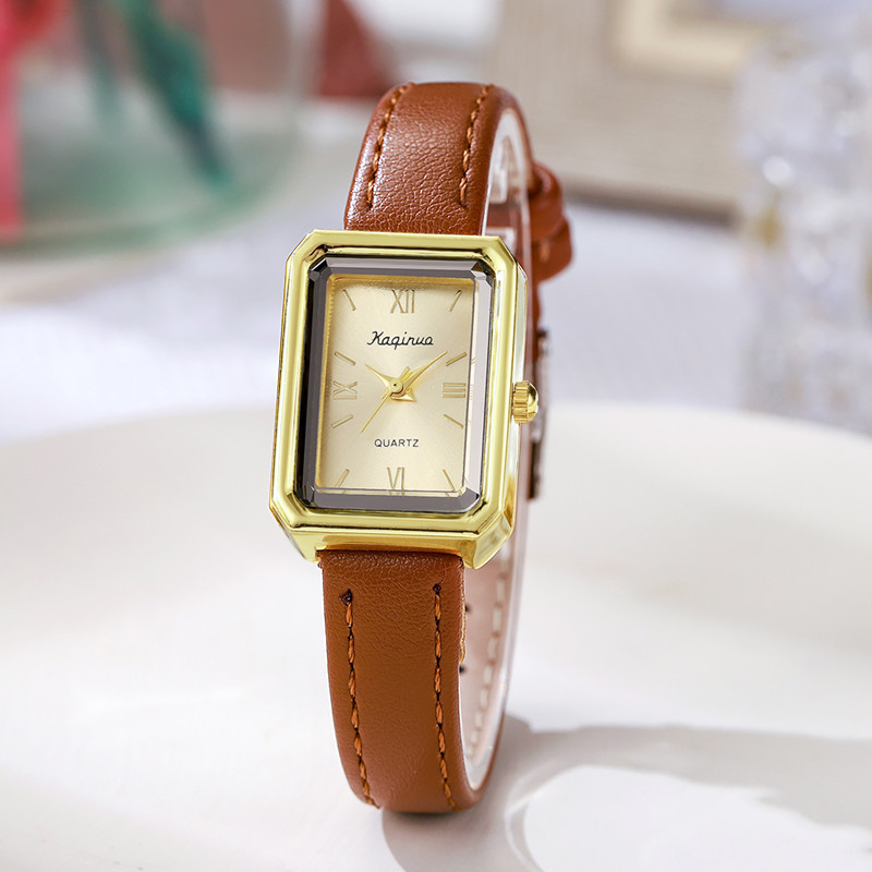 25 new retro style women's watches, women's watches, light luxury, high-end feel, simple temperament, ins belt, versatile quartz watch