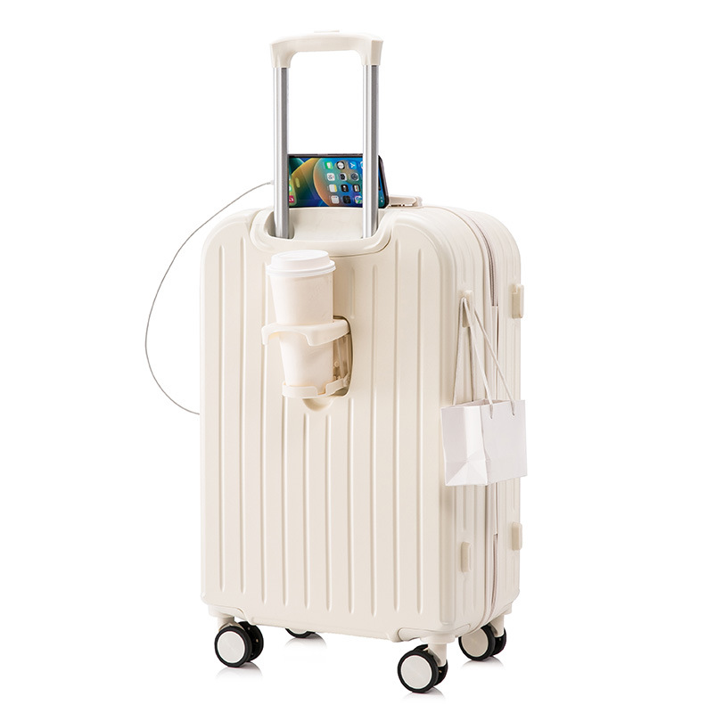 20 inch luggage case with high aesthetic value, lightweight travel suitcase, women's suitcase, silent universal wheel multifunctional leather case