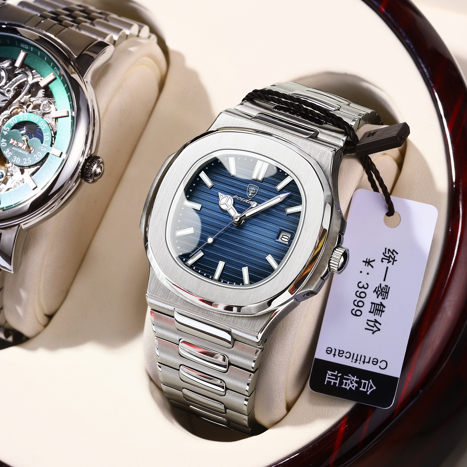 Swiss brand waterproof night light new men's watch, men's ultra-thin quartz watch live broadcast, foreign trade hot item, one piece dropshipping