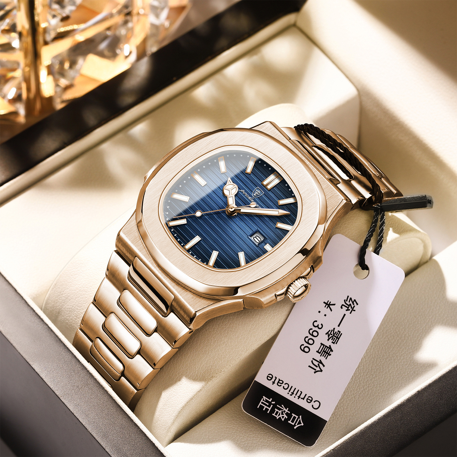 Swiss brand waterproof men's watch ultra-thin fashion luxury quartz watch live broadcast foreign trade hot item, one piece dropshipping