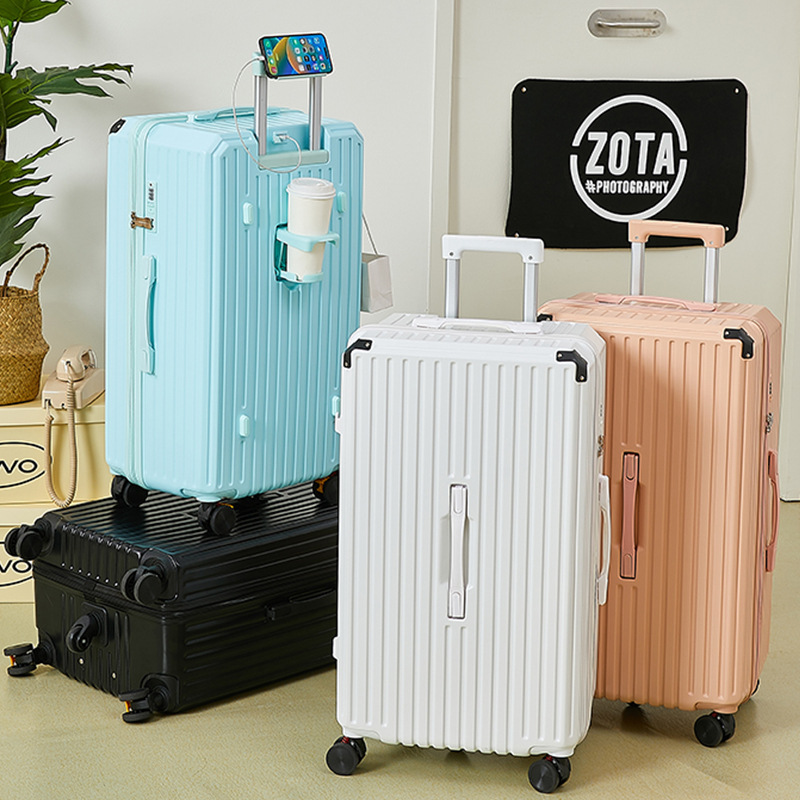 Super large capacity multifunctional luggage for women, 28 inch universal wheel pull rod travel suitcase, 30 password leather suitcase, durable for men