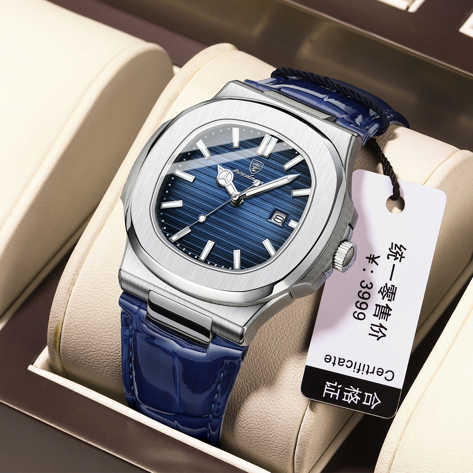 Swiss brand ultra-thin men's watch new waterproof luminous quartz watch live broadcast foreign trade hot item, one piece dropshipping