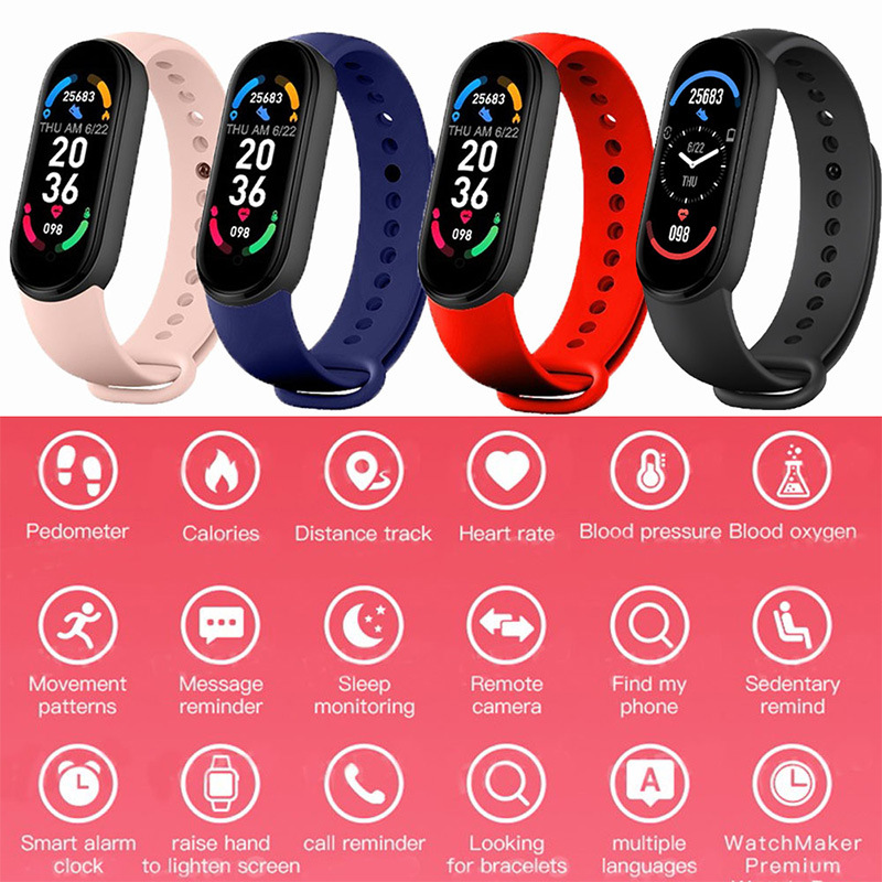 M9 smart wristband step counting exercise sleep blood oxygen blood pressure health monitoring information reminder watch factory direct sales