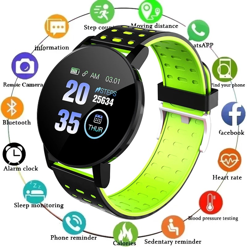 119plus D18S Macaron smartwatch heart rate sleep monitoring Bluetooth sports wristband can be sent as a replacement