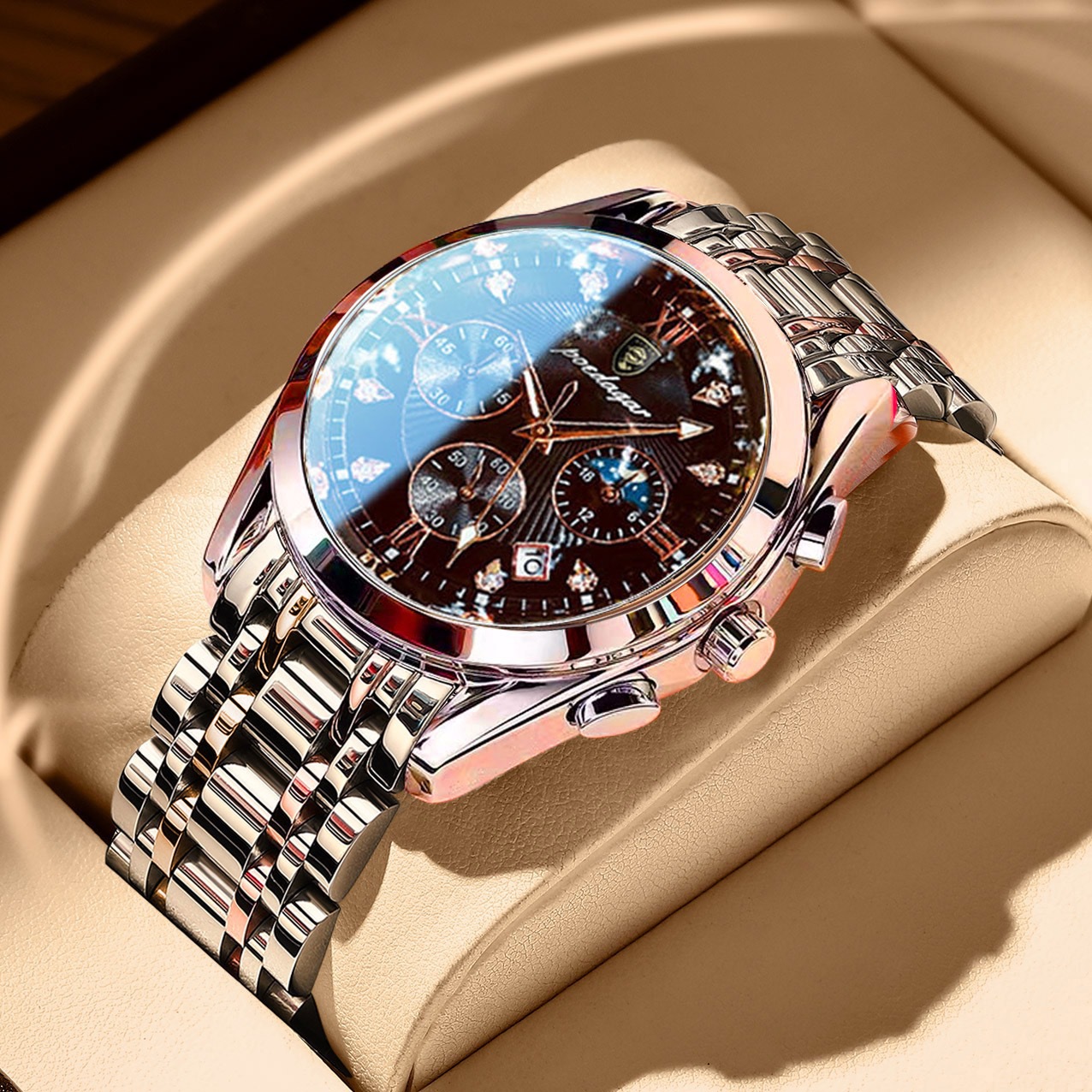 New waterproof luminous calendar high-end men's watch trend fashion business atmosphere sports watch one piece dropshipping