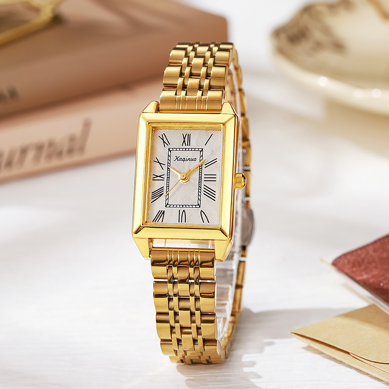 New Light Luxury Steel Belt Women's Watch Square Ins Style Small Korean Edition High end Student Party Quartz Watch
