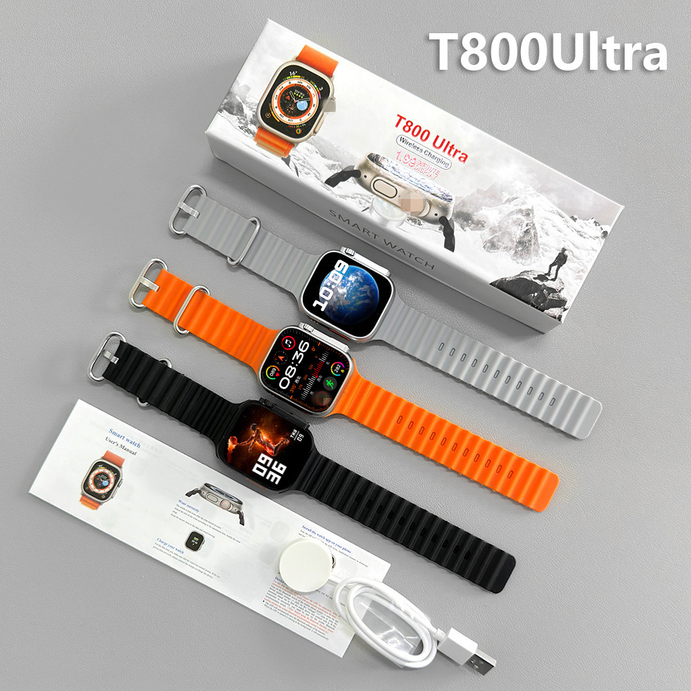 T800 Ultra smartwatch Bluetooth calling watch wireless charging heart rate monitoring sports smartwatch factory