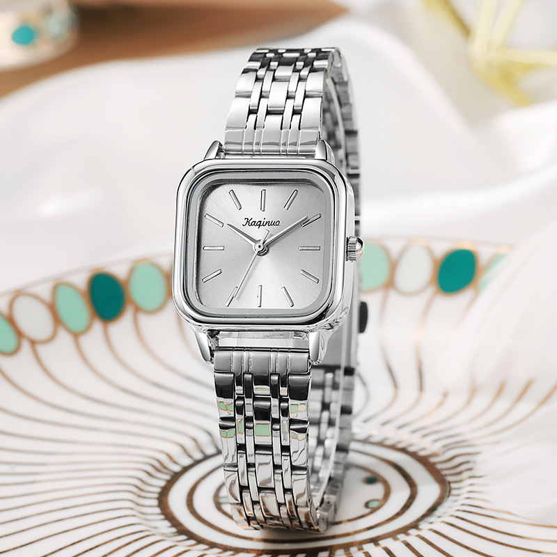 New style watches for women, fashionable square Guangzhou watches, high-end steel strips, niche temperament, cross-border explosive wholesale